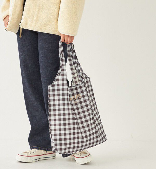 SHIPS Colors 「SHIPS Colors:〈手洗い可能〉リサイクル エコバッグ (M)」|エコバッグ|ブラック