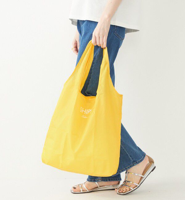 SHIPS Colors 「SHIPS Colors:〈手洗い可能〉リサイクル エコバッグ (M)」|エコバッグ|イエロー