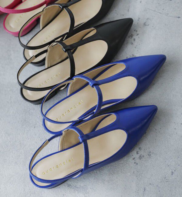 quaranciel「quaranciel: Tストラップ ポインテッド パンプス」|パンプス|