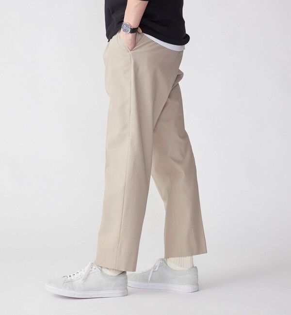 SHIPS「SHIPS: ワンプリーツ オーガニック ツイル パンツ」|スラックス|