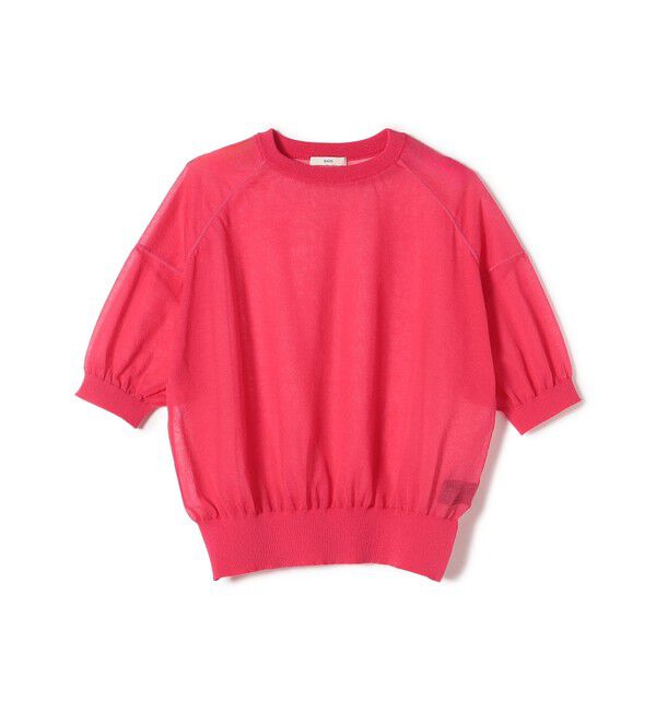 SHIPS for women「〈手洗い可能〉シアー ラメ 半袖 サマー ニット」|ニット・セーター|