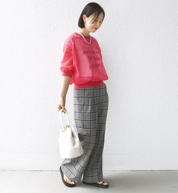 SHIPS for women「〈手洗い可能〉シアー ラメ 半袖 サマー ニット」|ニット・セーター|