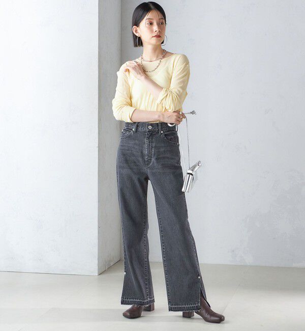 SHIPS for women「〈手洗い可能〉シアー ストレッチ クルーネック プルオーバー」|Tシャツ・カットソー|