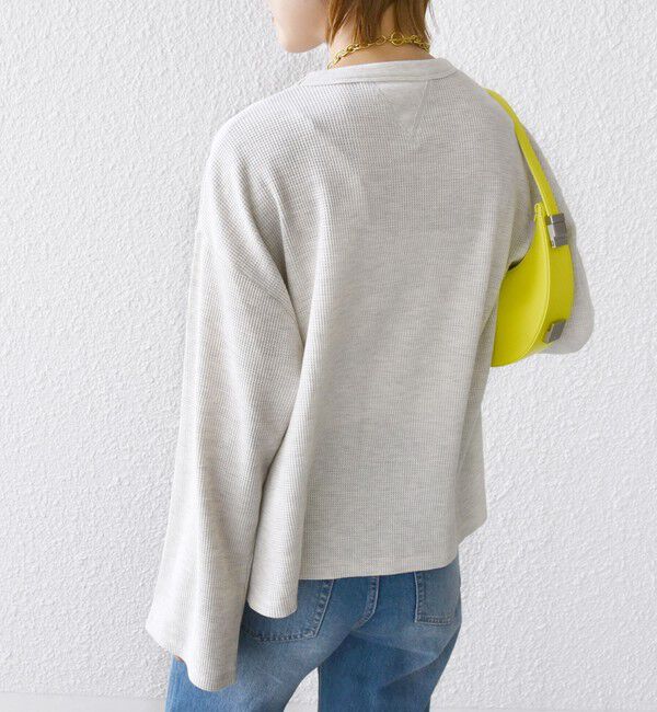 SHIPS for women「〈洗濯機可能〉ワイド スリーブ ワッフル プルオーバー」|Tシャツ・カットソー|