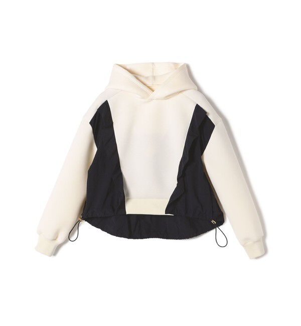 SHIPS for women「【WEB限定】〈手洗い可能〉ダンボール タフタ コンビ フーディ」|パーカー|