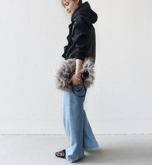 SHIPS for women「【WEB限定】〈手洗い可能〉ダンボール タフタ コンビ フーディ」|パーカー|