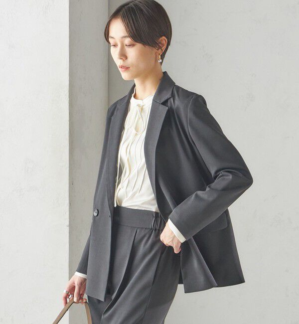 SHIPS for women「〈手洗い可能〉ツイル ダブル ジャケット（セットアップ対応）」|テーラードジャケット|