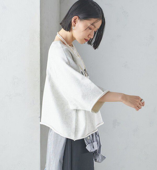 SHIPS for women「【SHIPS別注】〈洗濯機可能〉J.J MERCER:別注 7分袖 プリント スウェット」|スウェット・ジャージ|