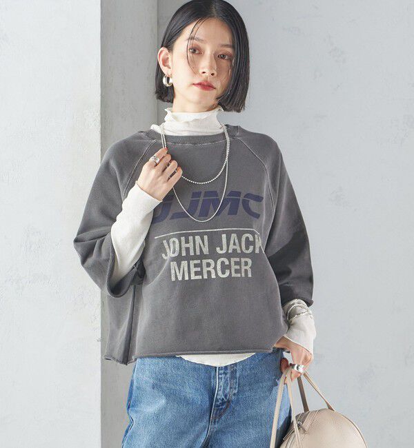 SHIPS for women「【SHIPS別注】〈洗濯機可能〉J.J MERCER:別注 7分袖 プリント スウェット」|スウェット・ジャージ|
