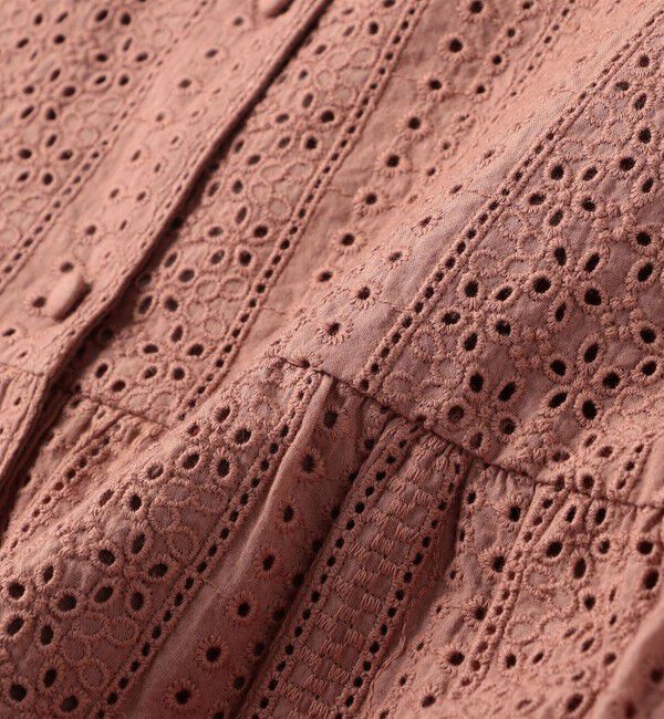 SHIPS KIDS「SHIPS KIDS:140～150cm / レース ペプラム ノースリーブ ブラウス」|シャツ・ブラウス|