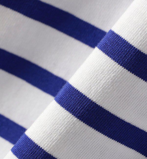 SHIPS for women「SHIPS Primary Navy Label:コットン ボーダー クルーネック プルオーバー」|Tシャツ・カットソー|