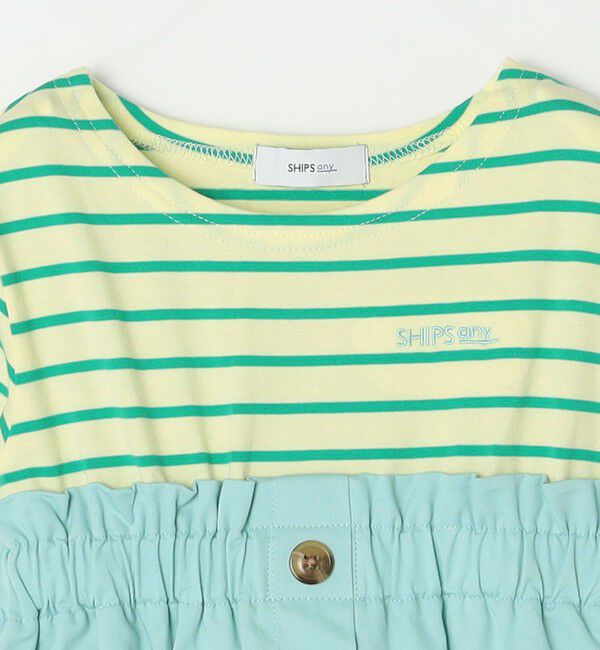 SHIPS any「SHIPS any: ロゴ 刺繍 ボーダー ドッキング ワンピース <KIDS>」|ワンピース|