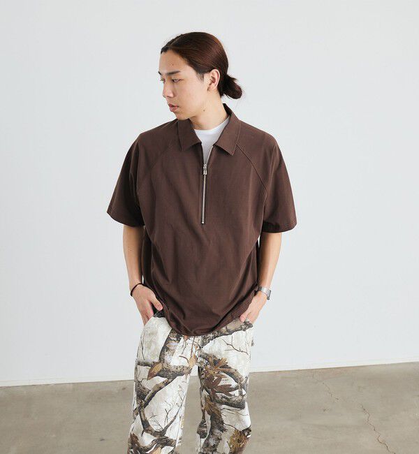 SHIPS「City Ambient Products: リラックス ハーフ ジップ ポロシャツ」|ポロシャツ|