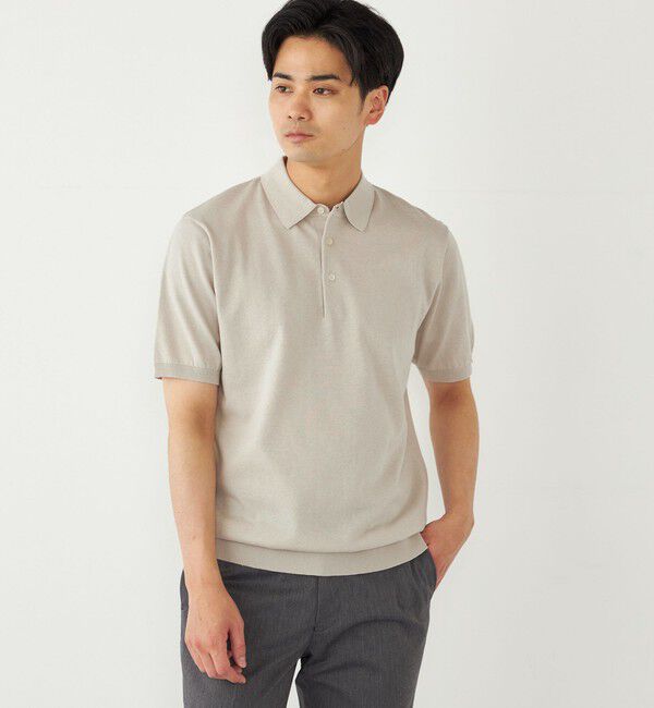 SHIPS Colors 「SHIPS Colors:〈洗濯機可能〉14G 天竺 ニット ポロシャツ」|ポロシャツ|