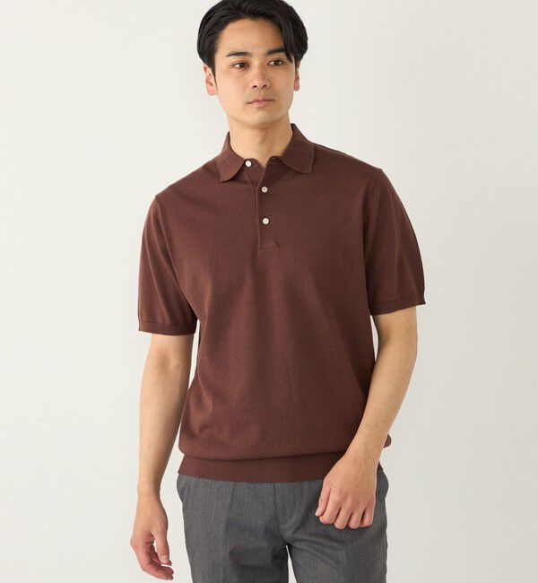 SHIPS Colors 「SHIPS Colors:〈洗濯機可能〉14G 天竺 ニット ポロシャツ」|ポロシャツ|