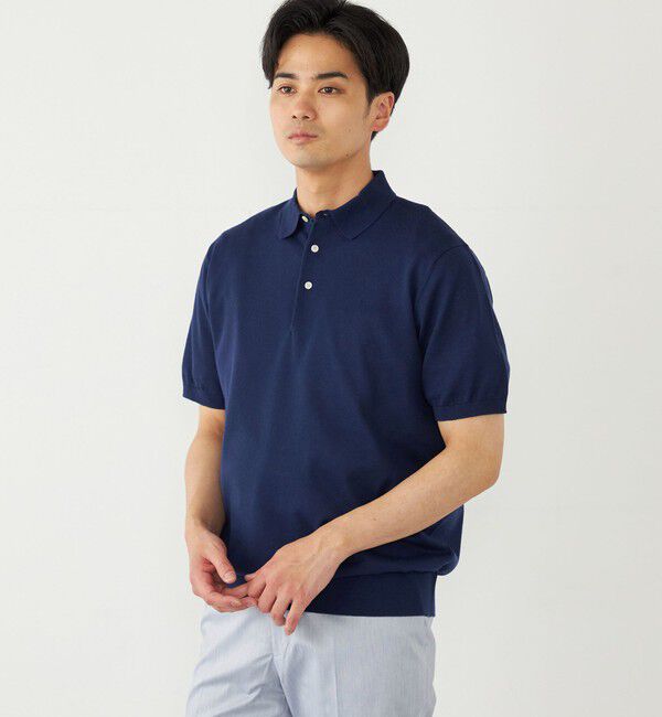 SHIPS Colors 「SHIPS Colors:〈洗濯機可能〉14G 天竺 ニット ポロシャツ」|ポロシャツ|