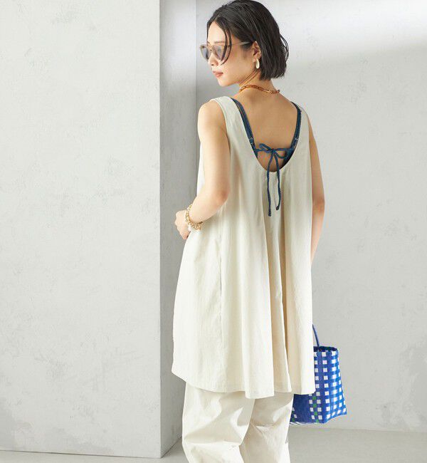 SHIPS for women「maroba:＜手洗い可能＞ラッシュ ミニ ワンピース」|その他|ナチュラル