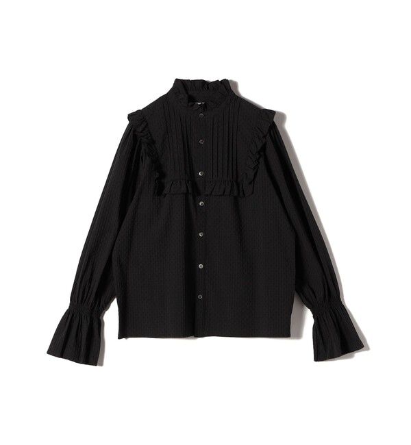 SHIPS for women「SHIPS NINE CASE:〈手洗い可能〉タック フリル ブラウス」|シャツ・ブラウス|