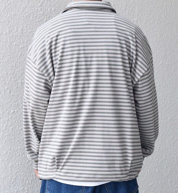 SHIPS any「SHIPS any: ブラッシュド マルチボーダー ヘムタック スピンドル ポロシャツ◇」|ポロシャツ|