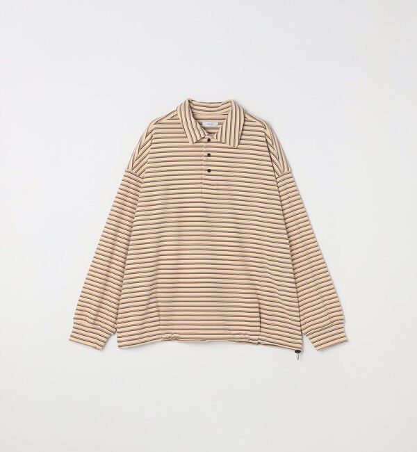 SHIPS any「SHIPS any: ブラッシュド マルチボーダー ヘムタック スピンドル ポロシャツ◇」|ポロシャツ|