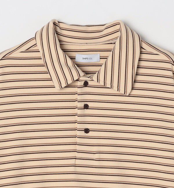 SHIPS any「SHIPS any: ブラッシュド マルチボーダー ヘムタック スピンドル ポロシャツ◇」|ポロシャツ|