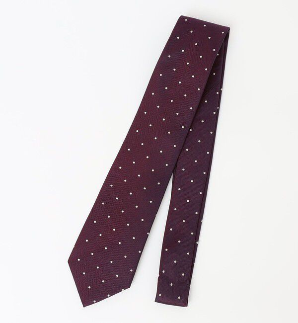 SHIPS Colors 「SHIPS Colors:シルク ドット ネクタイ」|ネクタイ・蝶ネクタイ|エンジ