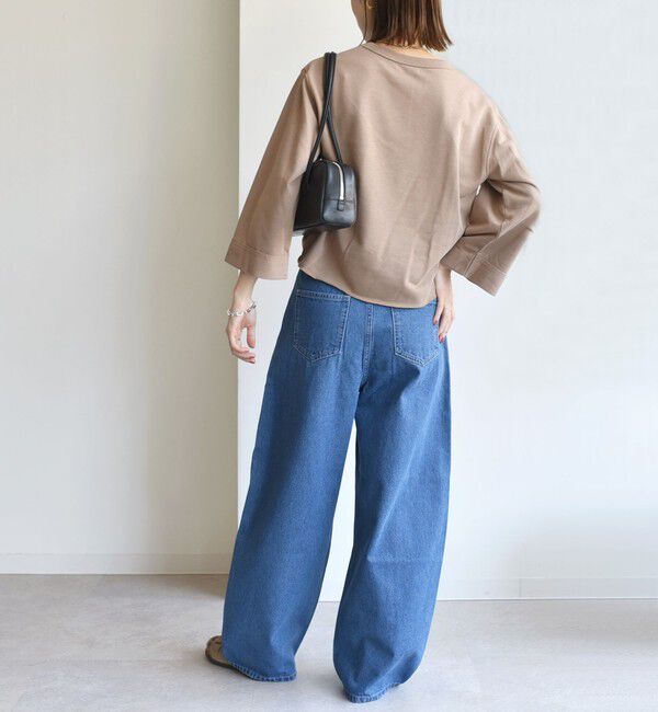 SHIPS for women「【WEB限定】〈洗濯機可能〉七分袖 ワイド スリーブ プリント スウェット」|スウェット・ジャージ|