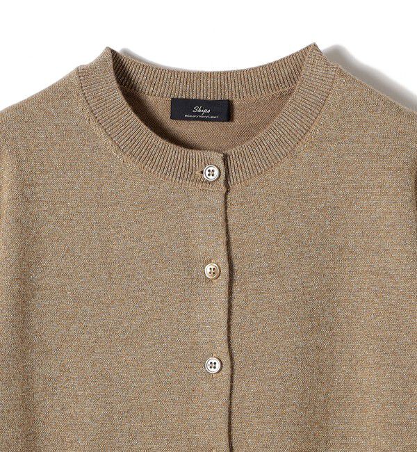 SHIPS for women「SHIPS Primary Navy Label:〈手洗い可能〉VICTORIA ラメ カーディガン」|カーディガン|