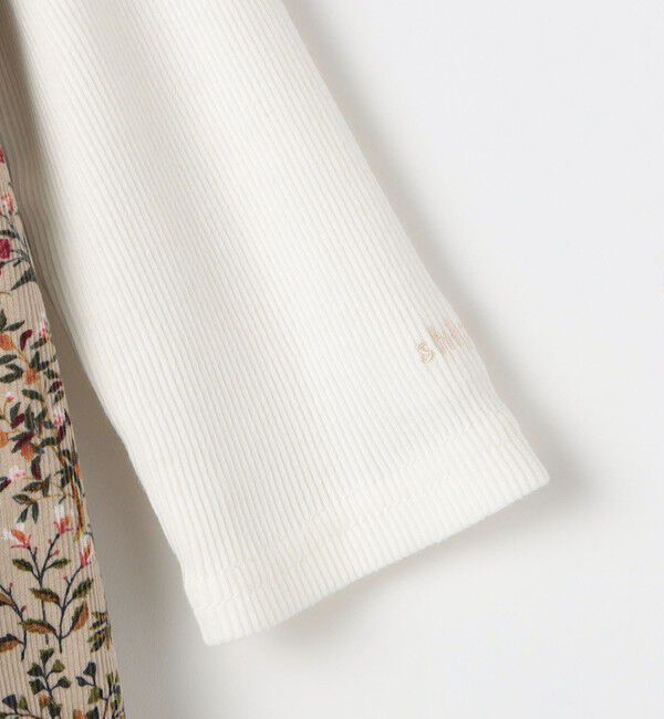 SHIPS KIDS「SHIPS KIDS:70～80cm / コーデュロイ ジャンスカ&times; テレコ ロンパース セット」|ロンパース|