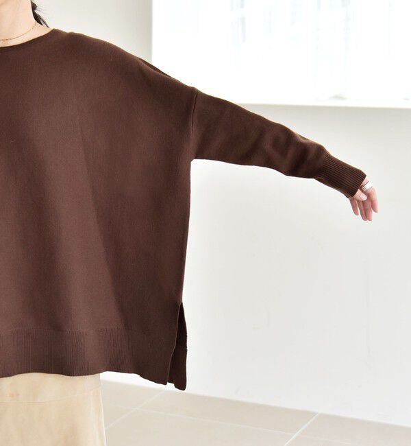 quaranciel「quaranciel:〈洗濯機可能〉ボートネック ワイド ニット プルオーバー」|ニット・セーター|