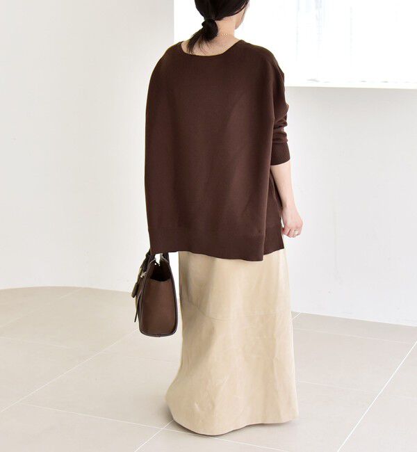 quaranciel「quaranciel:〈洗濯機可能〉ボートネック ワイド ニット プルオーバー」|ニット・セーター|