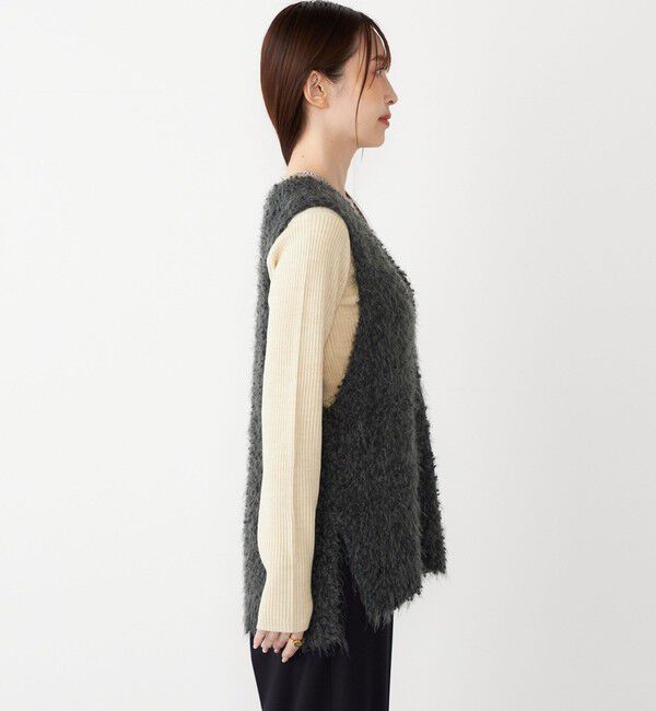 SHIPS Colors 「SHIPS Colors:〈手洗い可能〉ポコポコ ベスト &times; リブニット セット◇」|ニット・セーター|