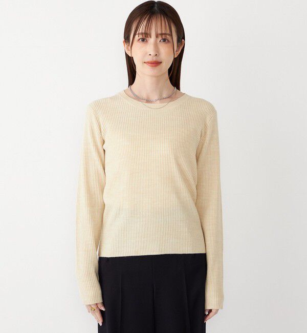 SHIPS Colors 「SHIPS Colors:〈手洗い可能〉ポコポコ ベスト &times; リブニット セット◇」|ニット・セーター|