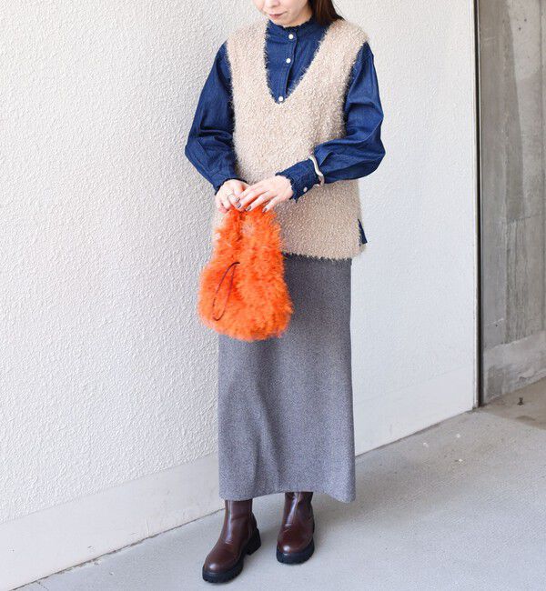 SHIPS Colors 「SHIPS Colors:〈手洗い可能〉ポコポコ ベスト &times; リブニット セット◇」|ニット・セーター|