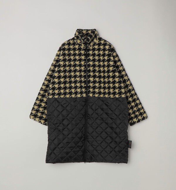 SHIPS any「FARFIELD ORIGINAL: フリース コンビ キルティングコート」|その他|ブラック