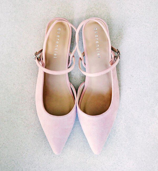 quaranciel「quaranciel: ポインテッド スリングバック フラット パンプス」|パンプス|ピンク