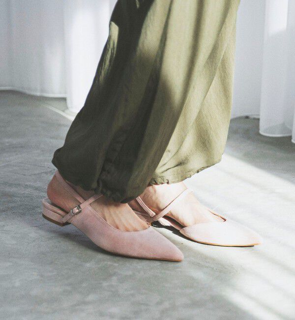 quaranciel「quaranciel: ポインテッド スリングバック フラット パンプス」|パンプス|