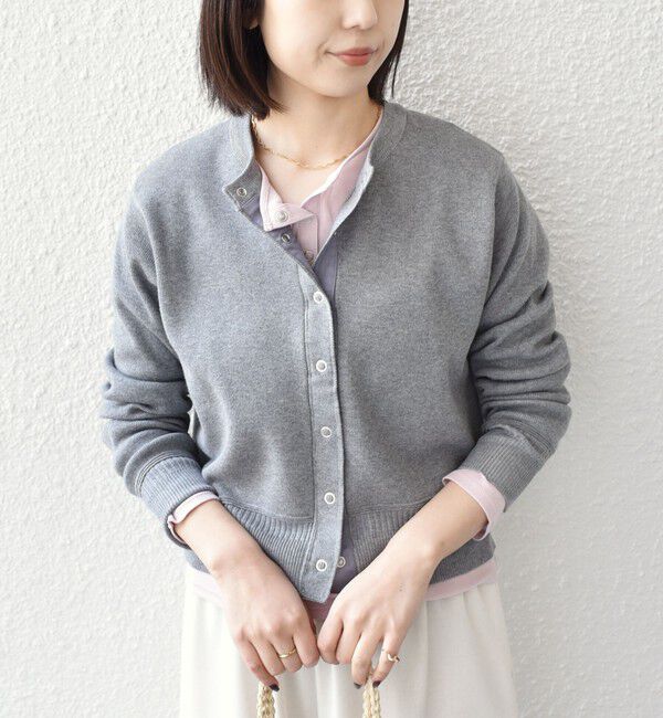 SHIPS Colors 「SHIPS Colors:〈手洗い可能〉スウェットライク リングドット カーディガン」|カーディガン|