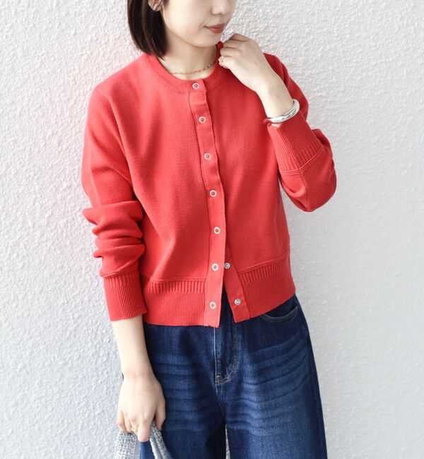SHIPS Colors 「SHIPS Colors:〈手洗い可能〉スウェットライク リングドット カーディガン」|カーディガン|