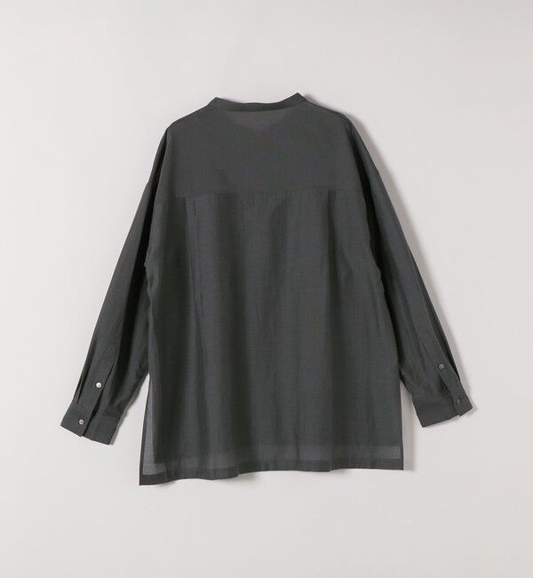 quaranciel「quaranciel:〈洗濯機可能〉リネン ミックス バンドカラー ポケット シャツ」|シャツ・ブラウス|