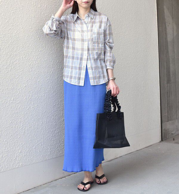 SHIPS Colors 「SHIPS Colors:〈手洗い可能〉シアー チェック シャツ◇」|シャツ・ブラウス|