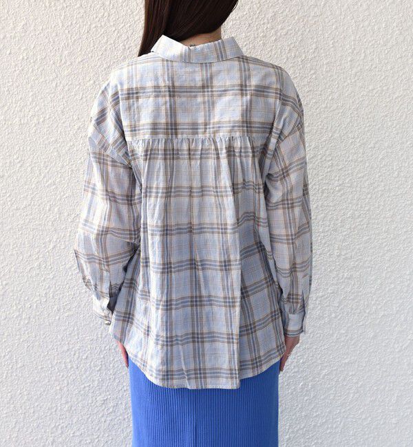 SHIPS Colors 「SHIPS Colors:〈手洗い可能〉シアー チェック シャツ◇」|シャツ・ブラウス|