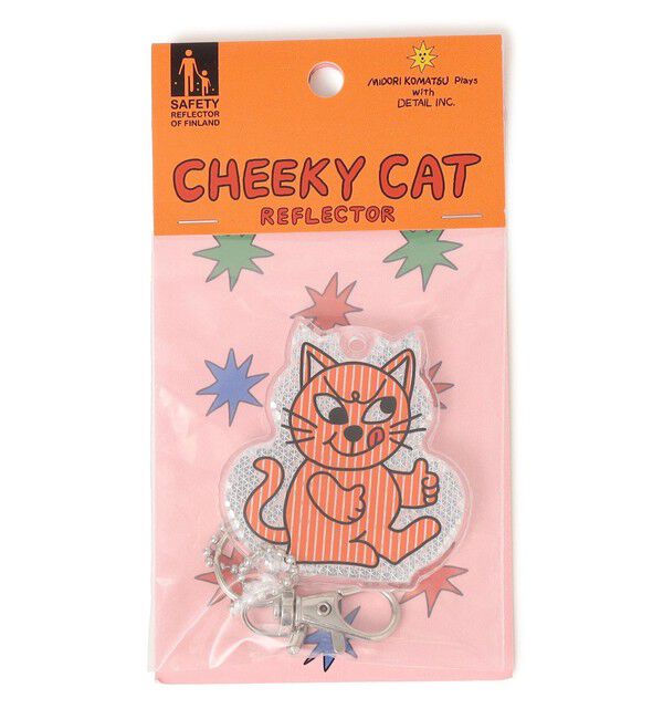 SHIPS any「MIDORI KOMATSU: チーキー キャット リフレクター」|チャーム・キーホルダー|オレンジ