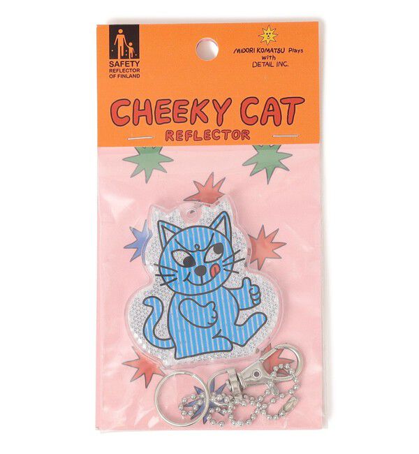 SHIPS any「MIDORI KOMATSU: チーキー キャット リフレクター」|チャーム・キーホルダー|ブルー