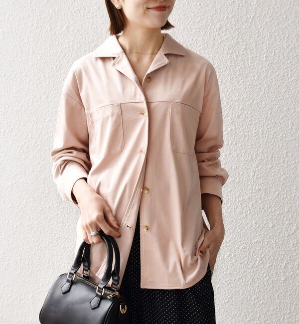 SHIPS any「SHIPS any:〈洗濯機可能〉ポリエステル スエード ポケット シャツ ジャケット」|その他|