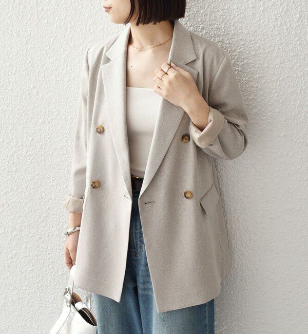 SHIPS Colors 「SHIPS Colors:〈手洗い可能〉デラオックス ダブルボタン ジャケット2（セットアップ対応可能）◇」|テーラードジャケット|