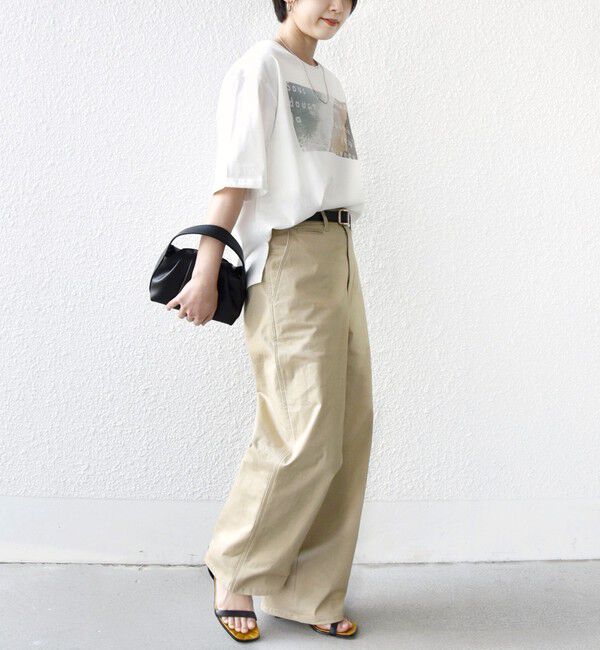 SHIPS for women「【WEB限定】オーガニック コットン 5分袖 フォト TEE」|Tシャツ・カットソー|