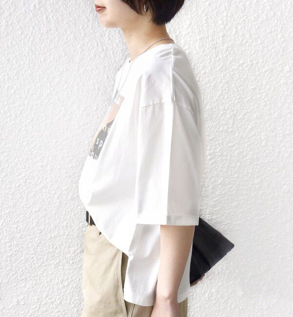 SHIPS for women「【WEB限定】オーガニック コットン 5分袖 フォト TEE」|Tシャツ・カットソー|