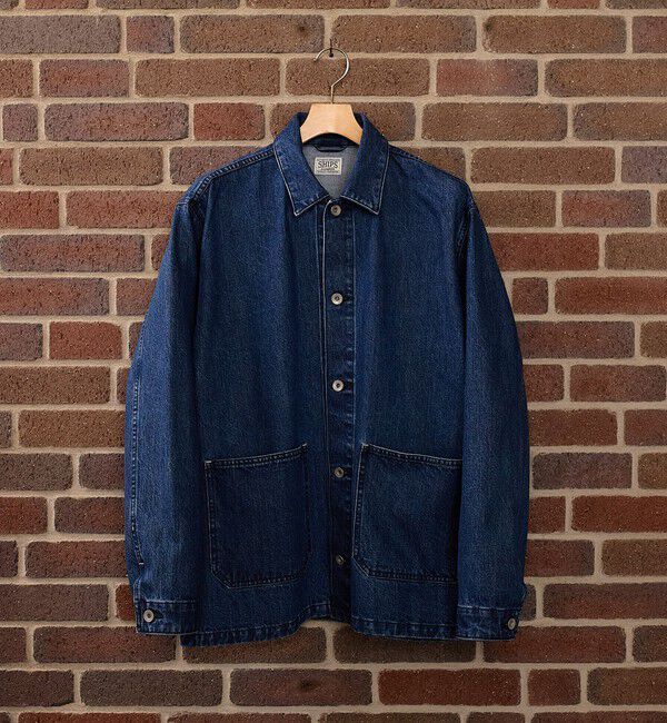 SHIPS「SHIPS: AUTHENTIC デニム カバーオール」|ブルゾン・スタジャン|ロイヤルブルー