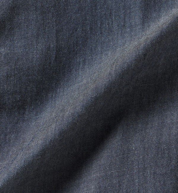 quaranciel「《予約》quaranciel:〈洗濯機可能〉シアー デニム ギャザー レギュラー シャツ」|シャツ・ブラウス|